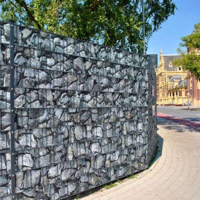 Bruchstein groß - Bedruckter Zaun Sichtschutz Streifen
