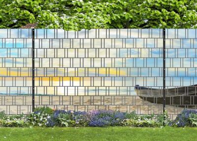 Robinson - Panorama XXL bedruckte Sichtschutzstreifen mit Druck für Doppelstabmattenzaun