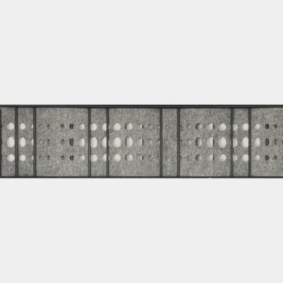 Venezia Bubble Einzelstreifen Laser – Design-Sichtschutzstreifen für Zaun | 2,6 m × 19 cm | Gelasertes Muster | Hochwertiges Vlies-Material