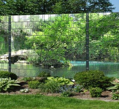 Grotte – Panorama XXL bedruckte Sichtschutzbahnen für Doppelstabmattenzaun | 1,8 m × 7,5 m | UV-beständig, wetterfest & blickdicht | Hochwertiger PES-Sichtschutz mit Naturmotiv