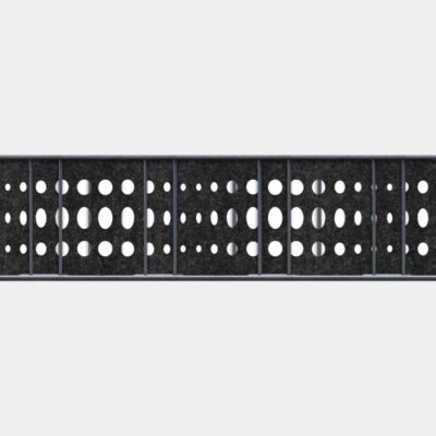 Milano Bubble Laser – Einzelstreifen Sichtschutz für Gitterzaun | 2,60 m × 19 cm | Design-Perforation & Laser-Cut Akzentstreifen | Modernes Highlight für Zaunanlagen