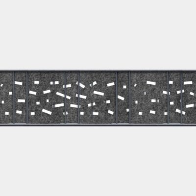 Florenz Criss Cross Einzelstreifen Laser – Design-Sichtschutz für Gartenzaun | 2,6 m × 19 cm | Gelasertes Muster | Hochwertiges Vlies-Material