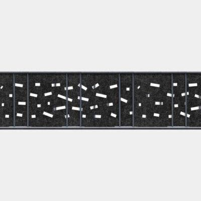 Milano Criss Cross Einzelstreifen Laser – Design-Sichtschutz für Stahlmattenzaun | 2,6 m × 19 cm | Gelasertes Dekor | Hochwertiges Vliesmaterial