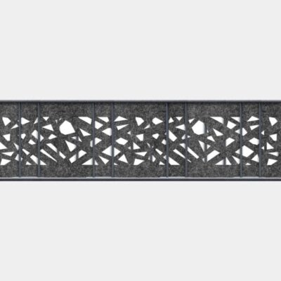 Florenz Graphic Einzelstreifen Laser – Design-Sichtschutzfolie für Doppelstabmattenzaun | Laserperforation | 2,6 m × 19 cm | Modern & dekorativ