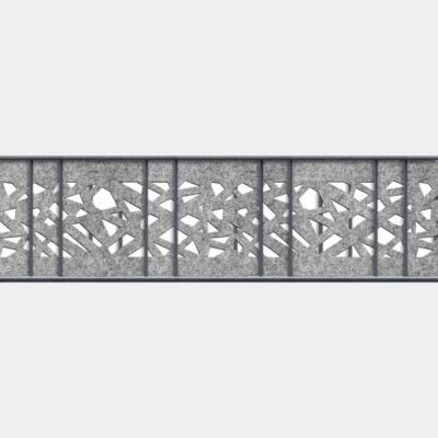 Venezia Graphic – Laserdesign Einzelstreifen | Moderner Zaun-Sichtschutz aus Metalloptik-Perforation | 2,6 m × 19 cm | stilvolle Akzentverkleidung