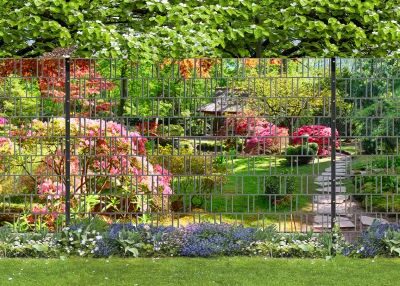 Natur – Panorama XXL bedruckte Sichtschutz-Verkleidung für Doppelstabmattenzaun | 1,8 m × 7,5 m | UV-beständig, wetterfest & blickdicht | Hochwertiger PES-Sichtschutz mit Naturmotiv