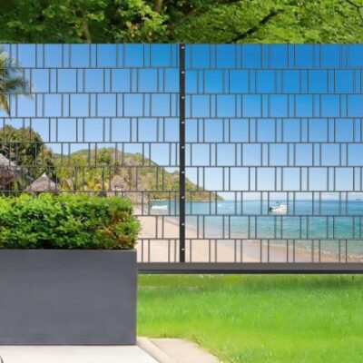 Park – Panorama XXL bedruckter Zaunsichtschutz für Doppelstabmattenzaun | 1,8 m × 7,5 m | UV-beständig, wetterfest & blickdicht | Hochwertige Design-Sichtschutzstreifen aus PES