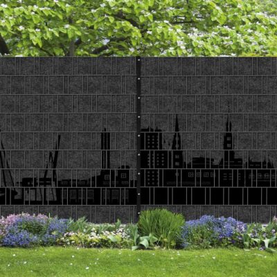 Hamburg Panorama XL – bedruckte Sichtschutzpaneele für Doppelstabmattenzaun | 1,8 m × 5 m | UV-beständig, wetterfest & hochwertige PES-Zaunmotive