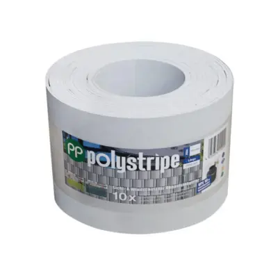 Polystripe Sichtschutzstreifen 2530 mm – 1,1 mm stark, UV-stabil & blickdicht aus Polypropylen (PP) | Wind- & Sichtschutz für Doppelstabmatten- & Gitterzäune | Lichtgrau